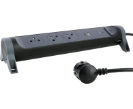 LEGRAND Przedłużacz ochronny 3X2P+Z+USB AC 1.5M-CZARNY 49425 - 1047772 - zdjęcie 3